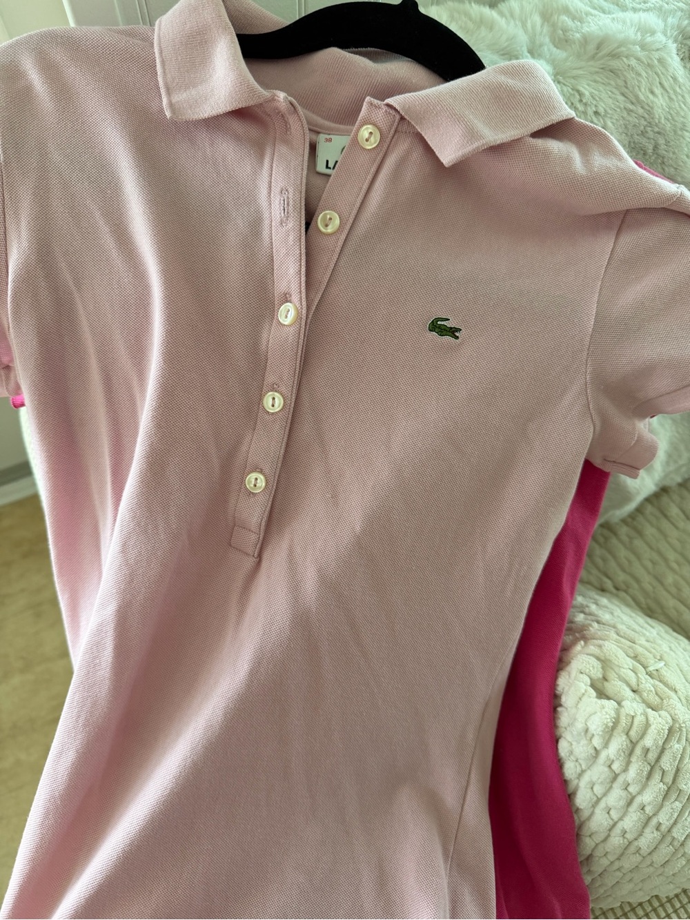 Lacoste Kids Pink Polo Shirt - Classic Cotton Pique